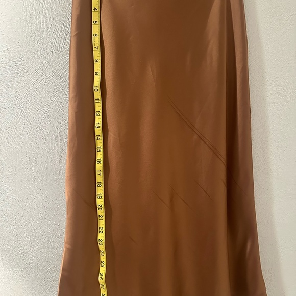 LK LUV Bronze Satin Midi Skirt, Approx. Size S, EUC - Picture 5 of 9